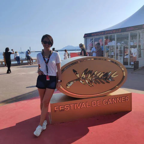 French Student Anita attending the film festival in Cannes