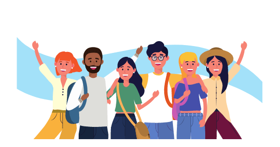 A group of Happy People Graphic